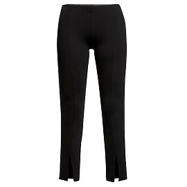Leggings frontais com fenda em couro de cordeiro stretch preto Thilde The Row Preto