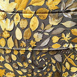 Hermès-Hermes Silk Scarf Tourbillon 1968 Christiane Vauzelles Autumn Leaves-Beige