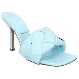 Bottega Veneta-Lido Mule-Azul,Azul claro