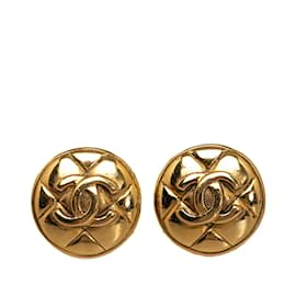 Autre Marque-CC Quilted Clip On Earrings-Other