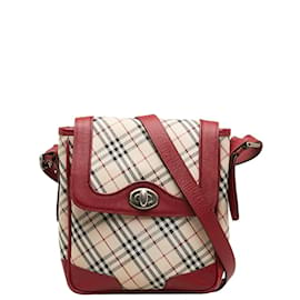 Burberry-Nova Check Leather Trimmed Crossbody Bag-Other