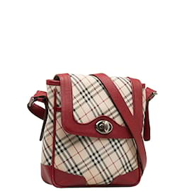 Burberry-Nova Check Leather Trimmed Crossbody Bag-Other
