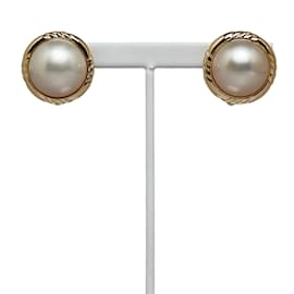 Autre Marque-18K Mabe Pearl Clip On Earrings-Other