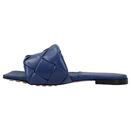 Bottega Veneta-Lido Flat Sandal-Blue,Navy blue