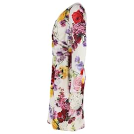 Dolce & Gabbana-Dolce & Gabbana Charmeuse Sheath Dress in Floral-Print Silk-Other,Python print
