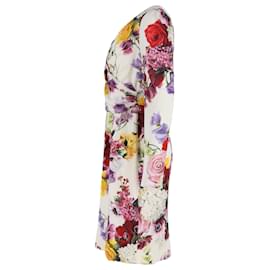 Dolce & Gabbana-Dolce & Gabbana Vestido tubo Charmeuse de seda con estampado floral-Otro
