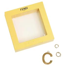 Fendi-Gold fluffy keyring-Golden