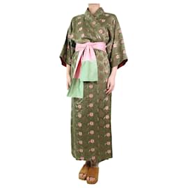 Autre Marque-Mehrfarbig bedruckter Jacquard-Kimono mit Gürtel – Größe Einheitsgröße-Mehrfarben