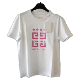 Givenchy-Camiseta GIVENCHY 4G MANGA CURTA-Branco