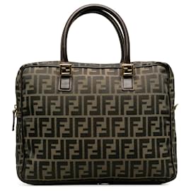 Fendi-Fendi Brown Zucca Business Bag-Brown