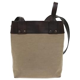 Gucci-GUCCI Shoulder Bag Canvas Beige 106300 Auth ep2963-Beige