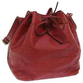 Louis Vuitton-LOUIS VUITTON Epi Petit Noe Shoulder Bag Red M44107 LV Auth 65150-Red