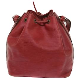 Louis Vuitton-LOUIS VUITTON Epi Petit Noe Shoulder Bag Red M44107 LV Auth 65150-Red