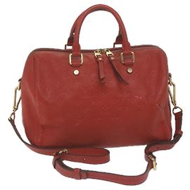 Louis Vuitton Monogram Empreinte Speedy Bandouliere 30 bag 2modo Red Auth ep3113 Rosso
