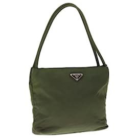 Prada-PRADA Sac à Main Nylon Vert Auth 65553-Vert