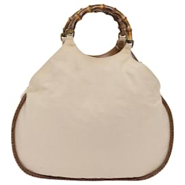 Gucci-GUCCI Sac à main en bambou Toile Beige 109129 Ep d'authentification2956-Beige