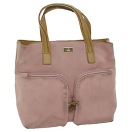 Gucci-GUCCI Hand Bag Suede Pink 002 1080 auth 65501-Pink