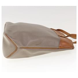 Christian Dior-Christian Dior Shoulder Bag PVC Leather Gray Auth fm3174-Grey