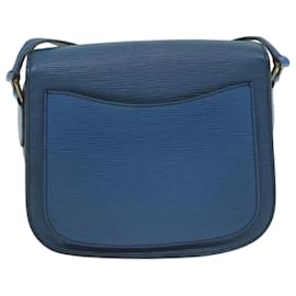 Louis Vuitton-LOUIS VUITTON Epi Saint Cloud GM bolsa de ombro azul M52195 LV Auth bs11771-Azul
