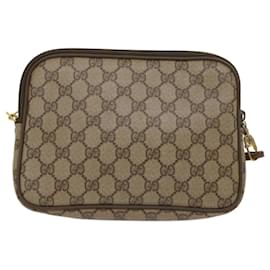 Gucci-GUCCI GG Supreme Shoulder Bag PVC Beige 97 02 068 Auth ep3080-Beige
