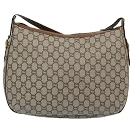 Gucci-GUCCI GG Plus Supreme Shoulder Bag Beige Auth fm3139-Beige