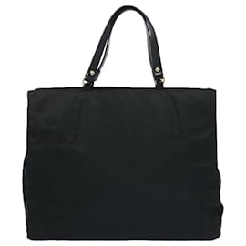 Prada-PRADA Tote Bag Nylon Black Auth bs11691-Black