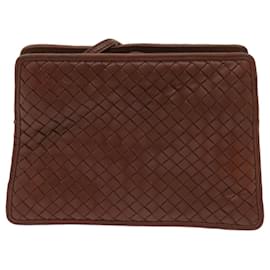 Autre Marque-BOTTEGAVENETA INTRECCIATO Shoulder Bag Leather Brown Auth bs11657-Brown