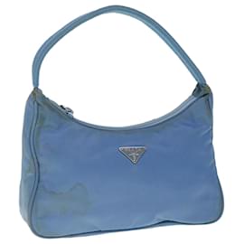 Prada-Bolso de mano PRADA Nylon Azul claro Auth 65045-Azul claro