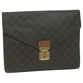 Louis Vuitton-LOUIS VUITTON Monogram Porte Documents Senatur Briefcase M53335 LV Auth 58318-Monogram