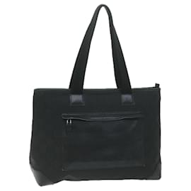Gucci-GUCCI GG Canvas Tote Bag Outlet Black 180449 auth 65022-Black