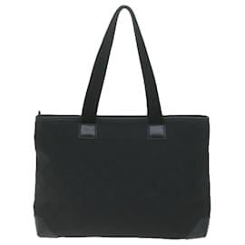 Gucci-GUCCI GG Canvas Tote Bag Outlet Black 180449 auth 65022-Black