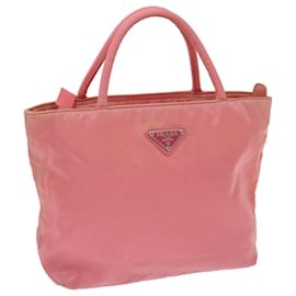Prada-PRADA Hand Bag Nylon Pink Auth ac2749-Pink