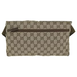 Gucci-GUCCI GG Canvas Waist Bag Beige 28566 Auth yk10368-Beige