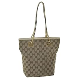 Gucci-Bolso Tote De Lona GUCCI GG Beige Auth 65562-Beige