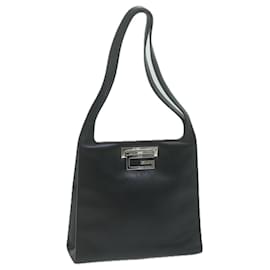 Gucci-GUCCI Shoulder Bag Leather Black Auth bs11712-Black