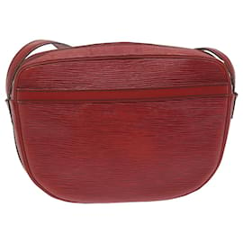 Louis Vuitton-LOUIS VUITTON Epi Jeune Fille MM Shoulder Bag Red M52157 LV Auth 65049-Red