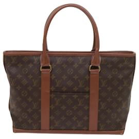 Louis Vuitton-LOUIS VUITTON Monogram Sac Weekend PM Tote Bag M42425 Auth LV 65117-Monogramme