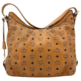MCM-MCM Hobo Bag Shoulder Bag Handbag Shopper Bag Visetos Cognac Large-Cognac
