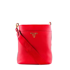 Prada-PRADA Borse T.  Leather-Rosso