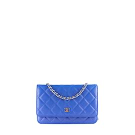 Chanel-Bolsos CHANEL T.  Cuero-Azul