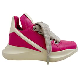 Rick Owens-Rick Owens Hot Pink / Milk Geth Runner Sneakers-Pink