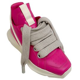 Rick Owens Rose Vif / Baskets Geth Runner au lait Rose