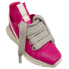 Rick Owens-Rick Owens Hot Pink / Milk Geth Runner Sneakers-Pink