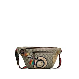 Gucci-Sac ceinture marron Gucci GG Supreme Courrier-Marron