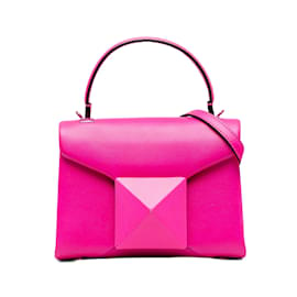 Valentino-Pink Valentino Mini One Stud Satchel-Pink