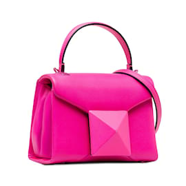Valentino-Pink Valentino Mini One Stud Satchel-Pink