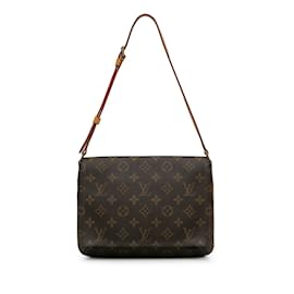 Louis Vuitton-Brown Louis Vuitton Monogram Musette Tango Short Strap Shoulder Bag-Brown