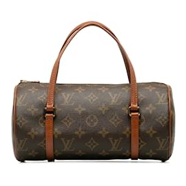 Louis Vuitton-Marrom Louis Vuitton Monograma Papillon 26 Bolsa-Marrom