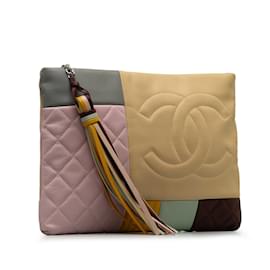 Chanel-Multicolor Chanel Colorblock Patchwork O Case Clutch-Multiple colors