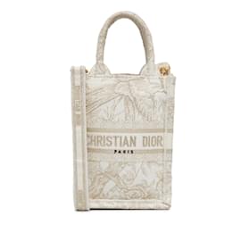 Dior-Bolsa de livro vertical Dior Mini Jardin D'Hiver branca-Branco